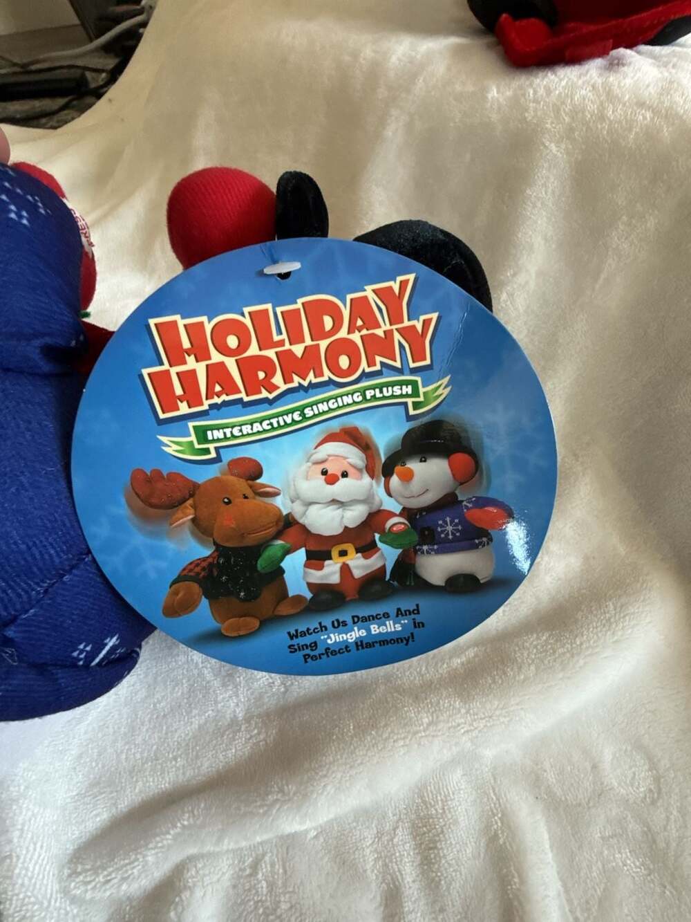 Innovage Holiday Harmony Interactive Singing Plush 3-Piece Set (Reindeer, Santa,